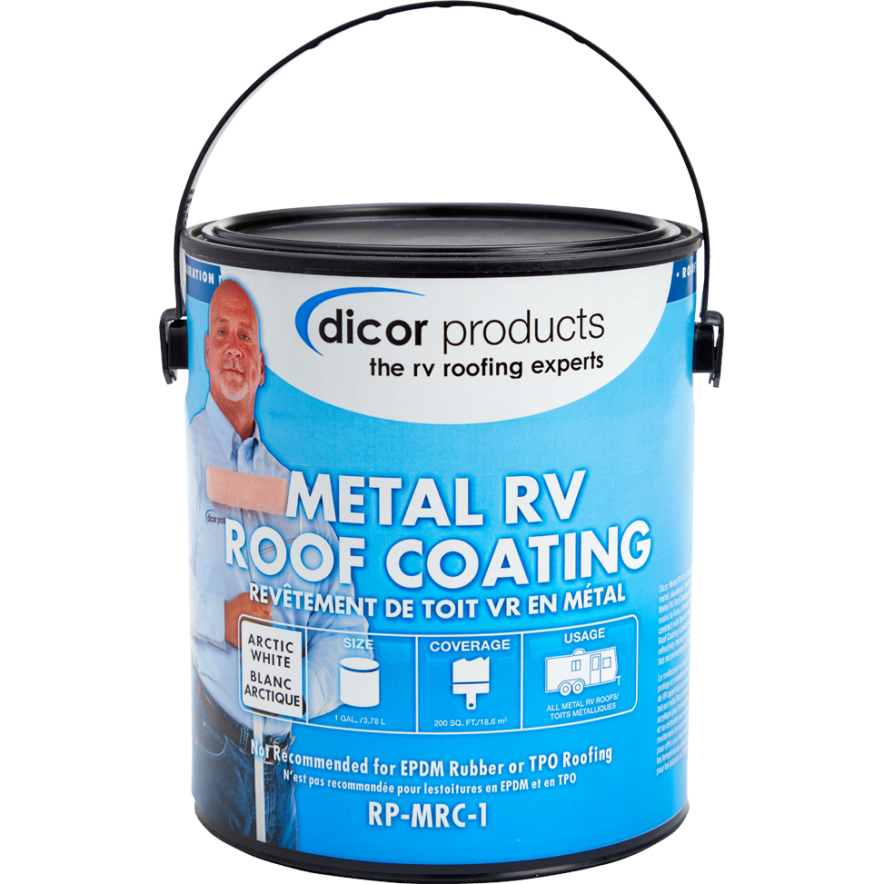 Dicor Corp. RP-MRC-1 Metal/Fiberglass Roof Elastomeric Coating 1 Gallon White