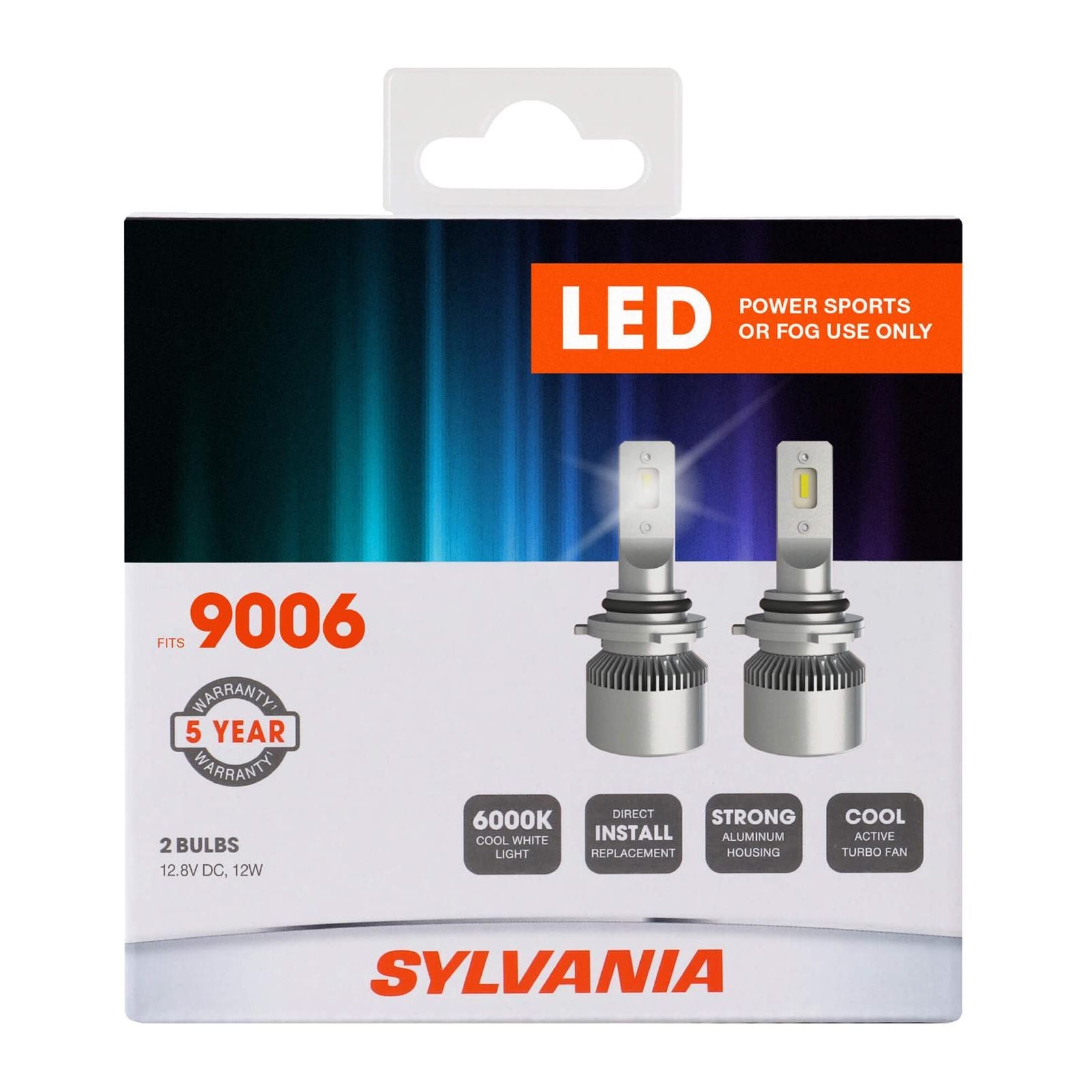 Sylvania OFF Road LED Headlight, Fog light and PowerSport Bulb 9006SLBX2