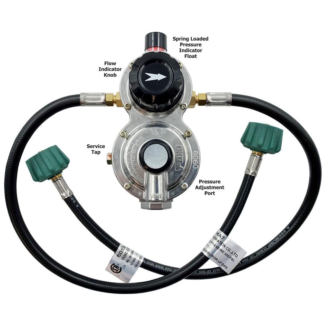 AP Products 028-606024 Auto Changeover Regulator w/ Two 24" Propane Hoses and Cover - Auto Parts Finder - Parts Ghoul