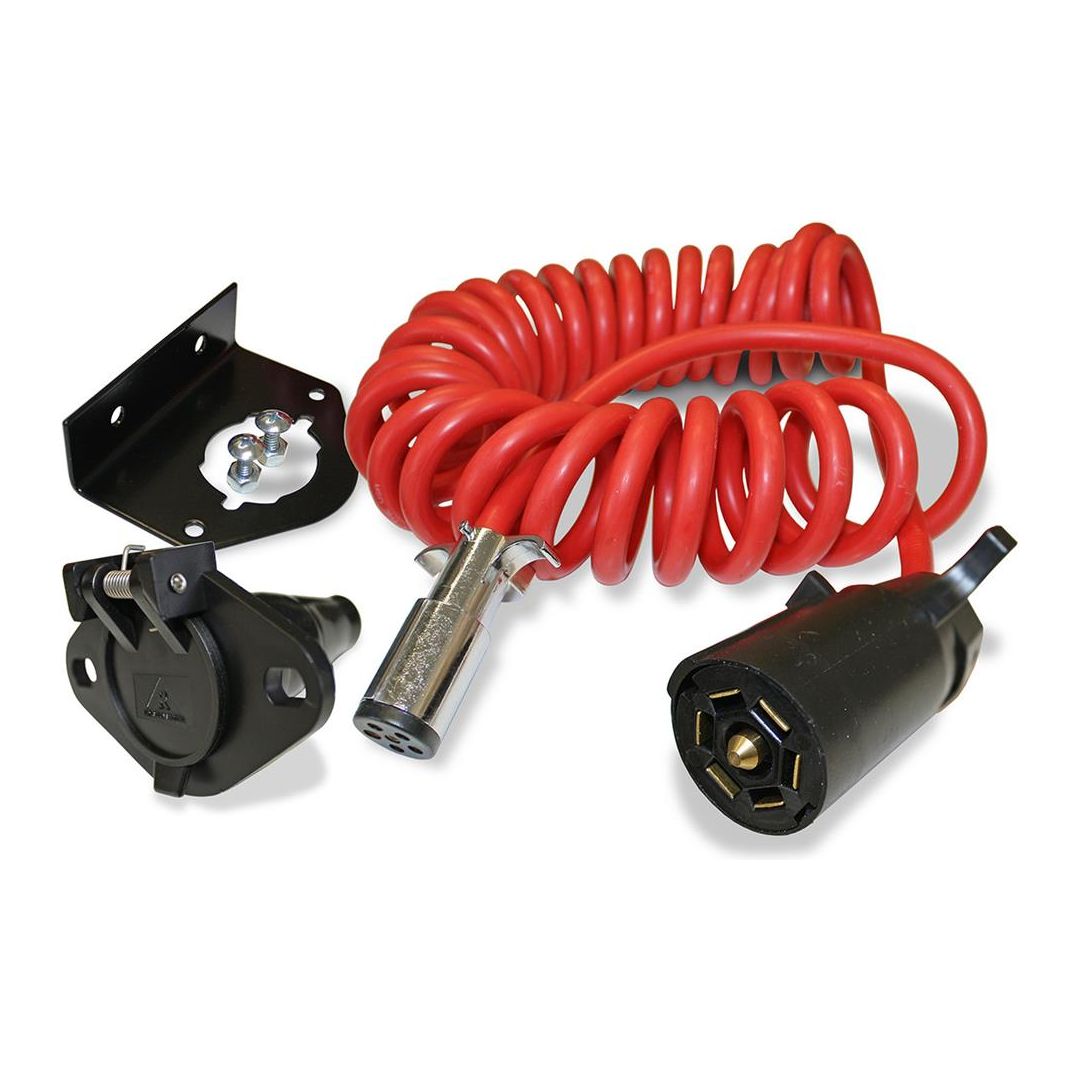 Roadmaster Inc 146-7 Flexo-Coil 7 Blade To 6 Pin Wire Power Cord Kit Coiled