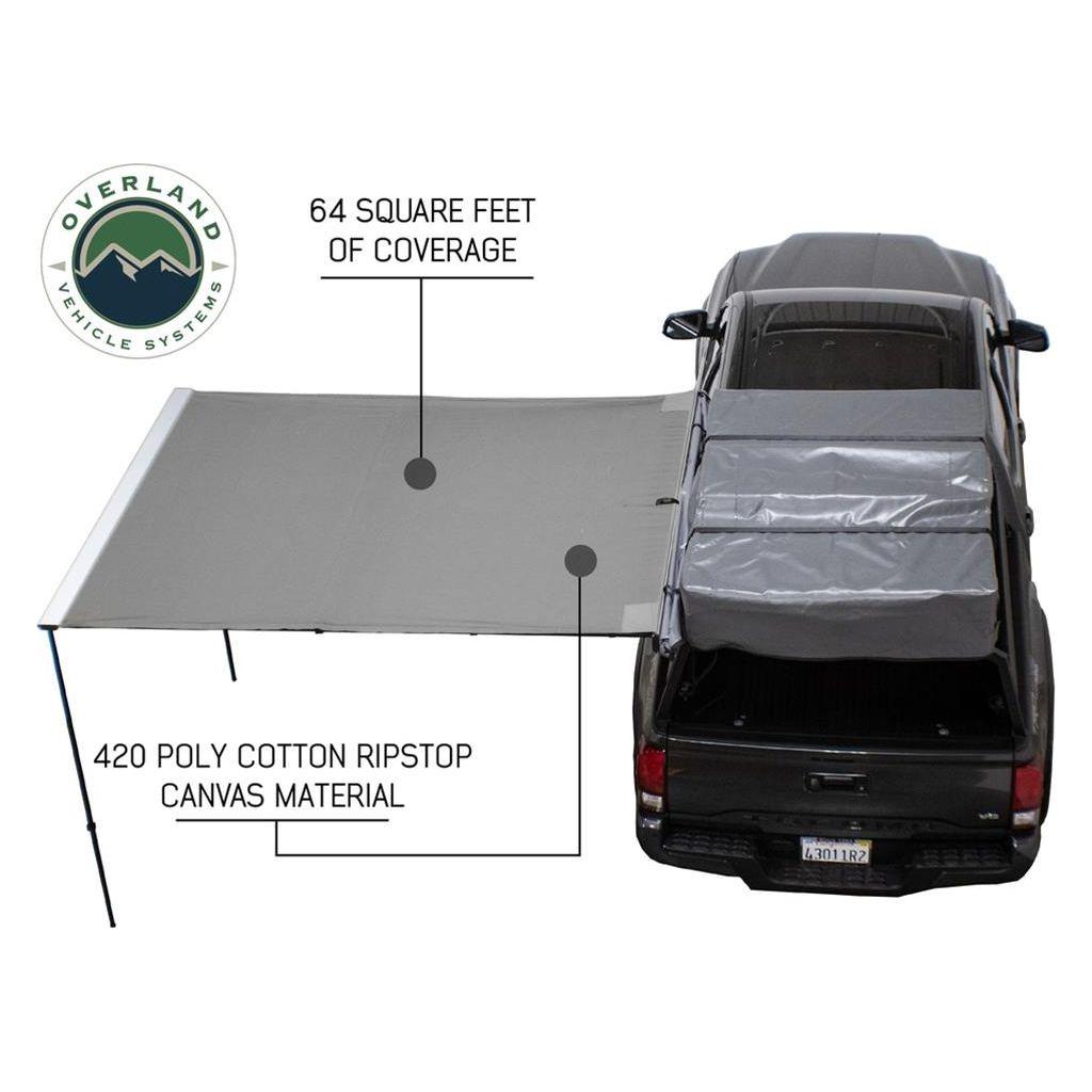 Overland Vehicle Systems 240in X 78.5in 88 Square Feet Cover, Polycotton Bag Awning, Roof Rack Mounting, Manual 18049909