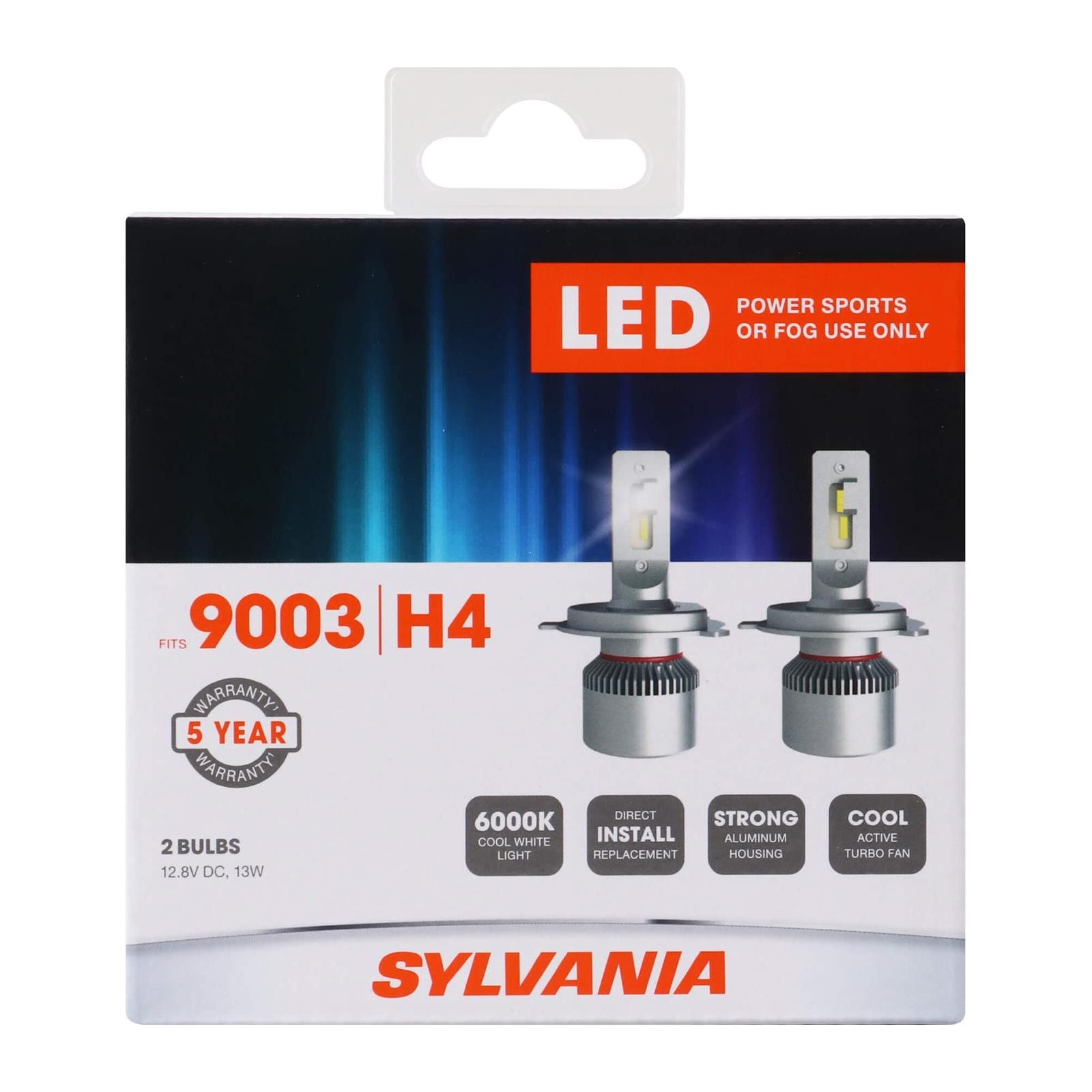 Sylvania OFF Road LED Headlight, Fog light and PowerSport Bulb 9003SLBX2