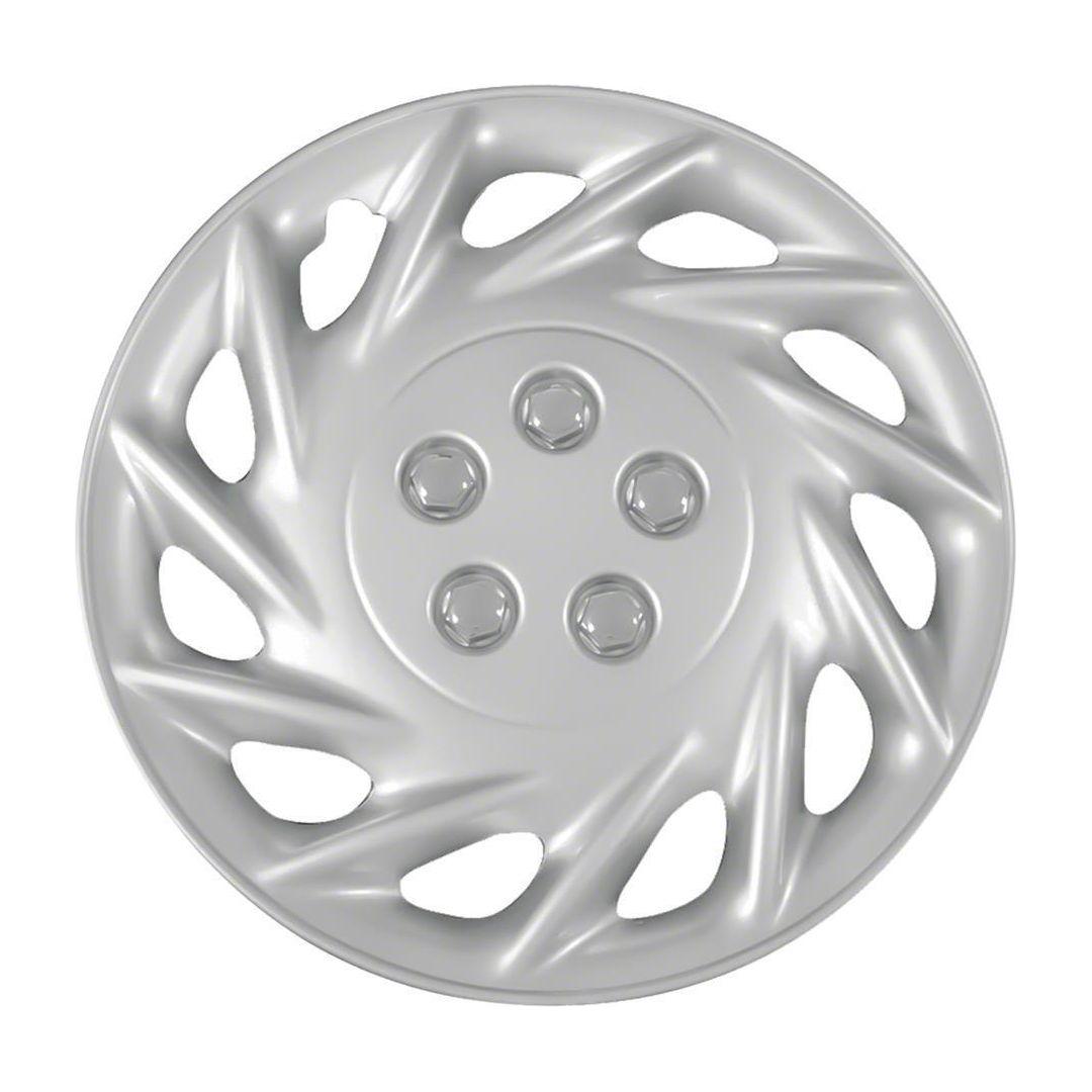 Coast to Coast Silver 15in Plastic Universal Wheel Cover / Hub Cap 4 Piece IWC11815S