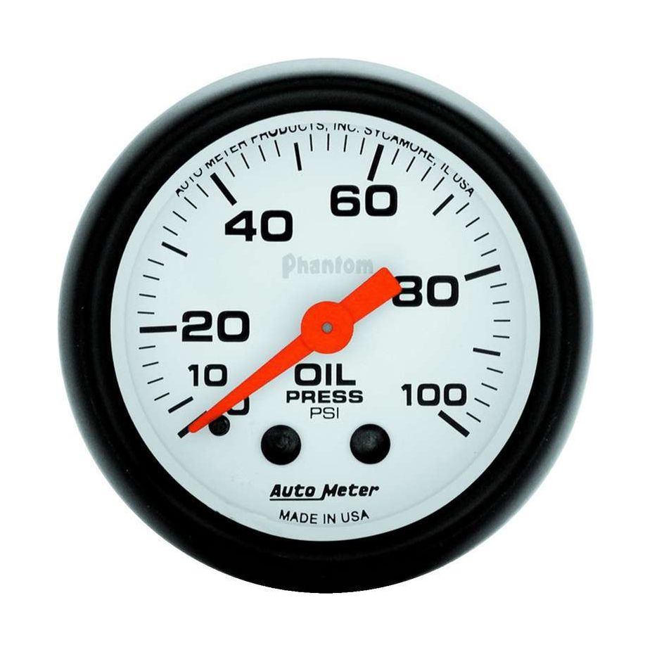 AutoMeter 2 1/16in 0-100 PSI Phantom Mechanical Oil Pressure Gauge 5721