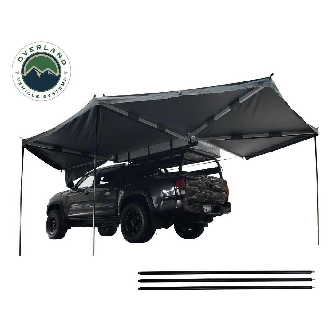 Overland Vehicle Systems 20ft Length X 13ft Width, Dark Gray, with Black Transit Cover Tent, Driver Side 18079909