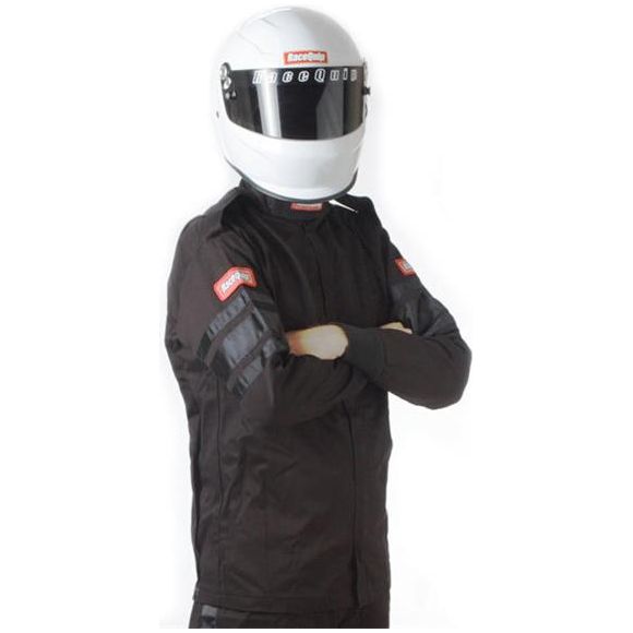 RaceQuip Black XL Single Layer Fire Suit Jacket 111006RQP