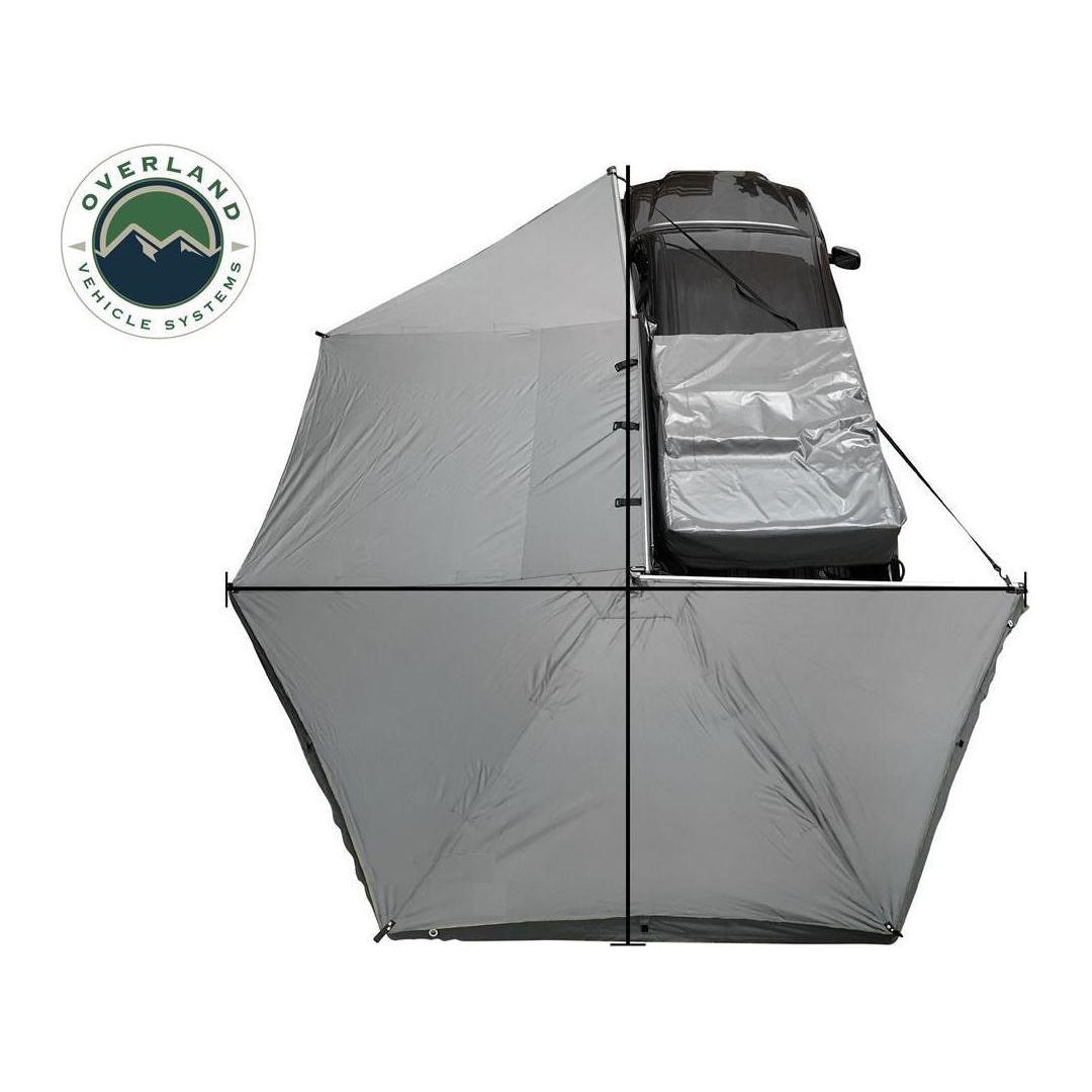 Overland Vehicle Systems 20ft Length X 13ft Width, Dark Gray Tent, Passenger Side, with Transit Cover 18179909