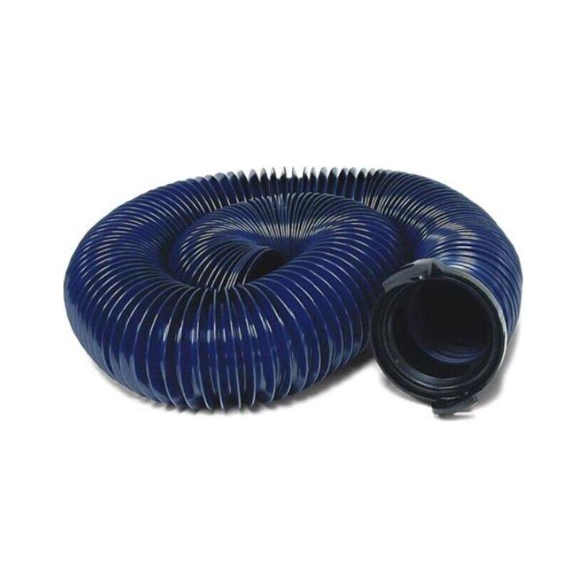 Valterra D04-0121 20' Quick Drain Sewer Hose w/ Straight Adapter Blue RV Trailer