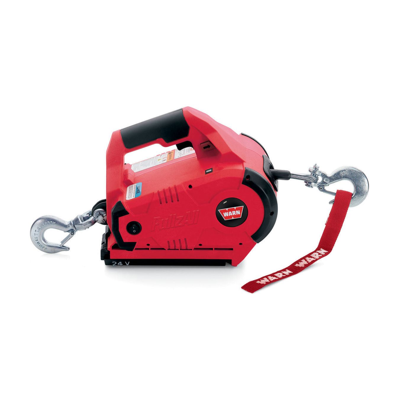 Warn 24 Volt DC, 1,000lbs Line Pull Cordless Portable, Lifting and Pulling Winch 885030