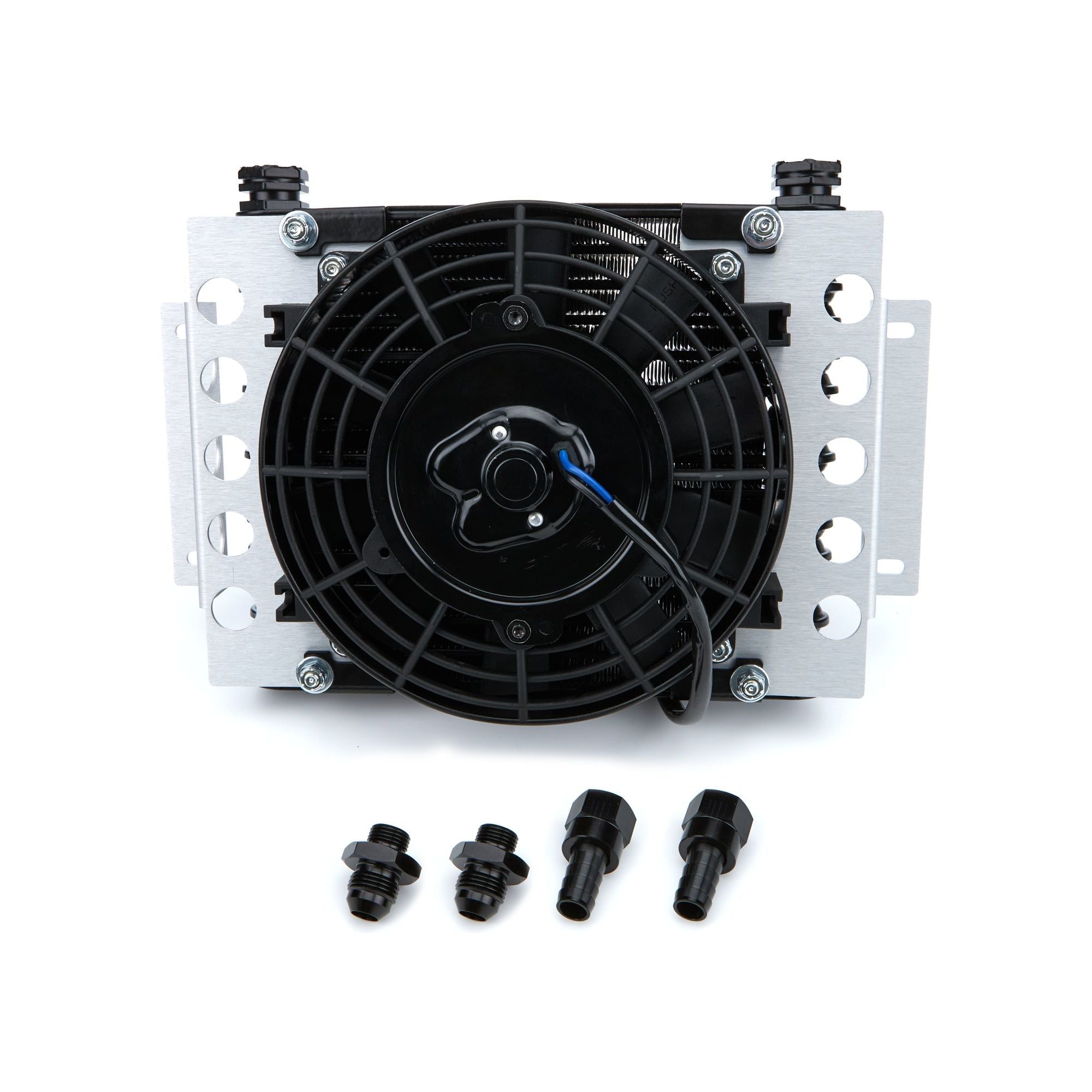 DERALE DER15850 Atomic Cool Remote Transmission Oil Cooler & Fan -8AN Black
