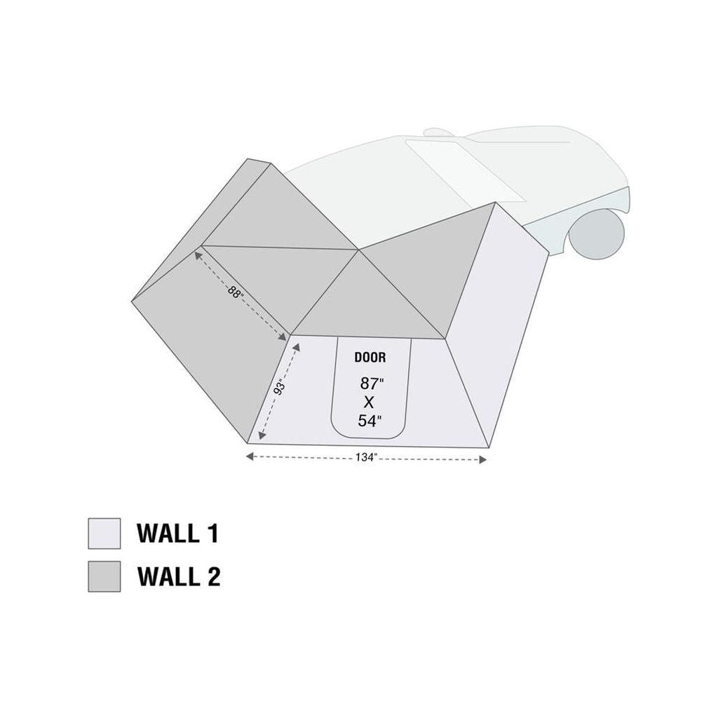 Overland Vehicle Systems Passenger Side Wall 2, for Use with Nomadic 270 Awning 18239909