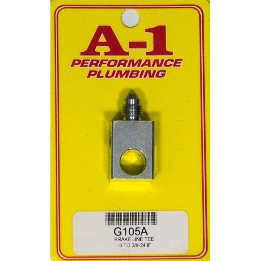 A-1 PRODUCTS Brake Line Tee Adapter #3 to 3/8-24 - A1PG105A - Auto Parts Finder - Parts Ghoul