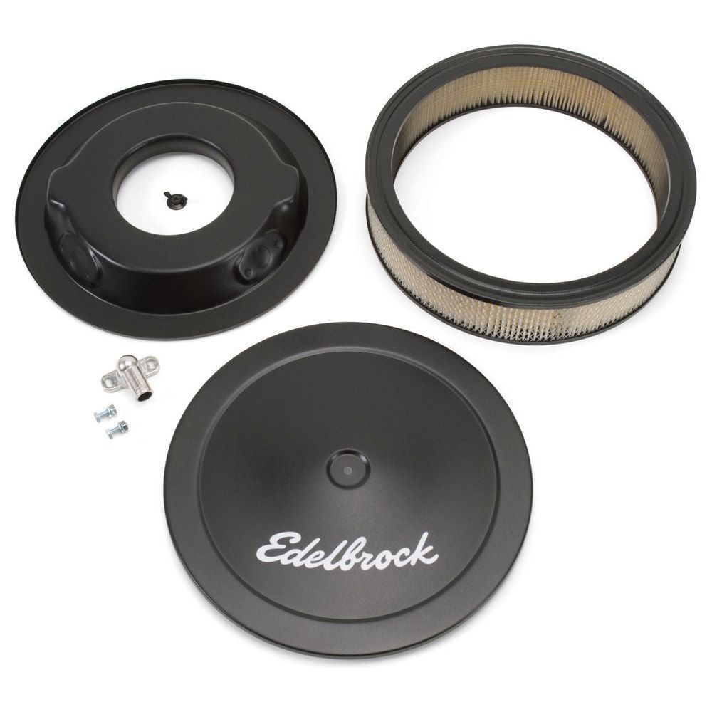 EDELBROCK 14in Signature Series A/C - Black - 1223