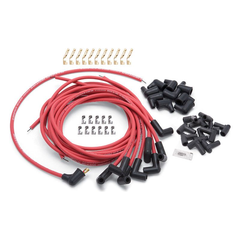 EDELBROCK Max Fire Plug Wire Set w/HEI 90 Degree Red - 22711
