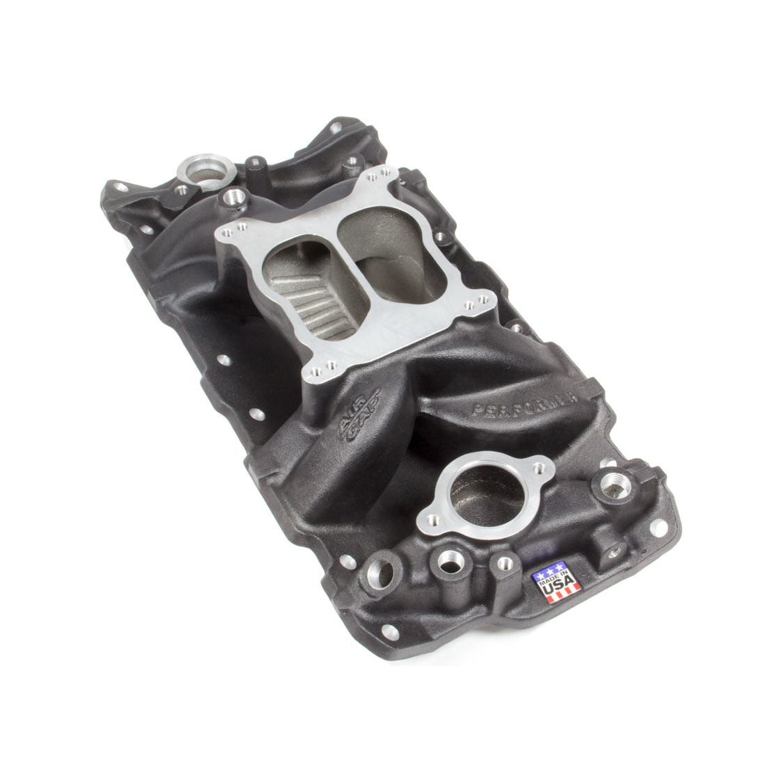 EDELBROCK SBC Performer Air Gap Manifold - 262-400 Black - 26013