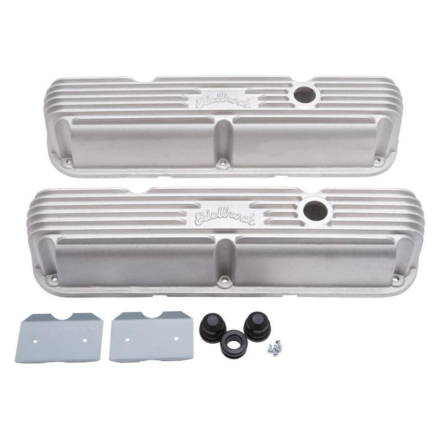 EDELBROCK Valve Cover Kit Classic Finned SBM LA - 41769