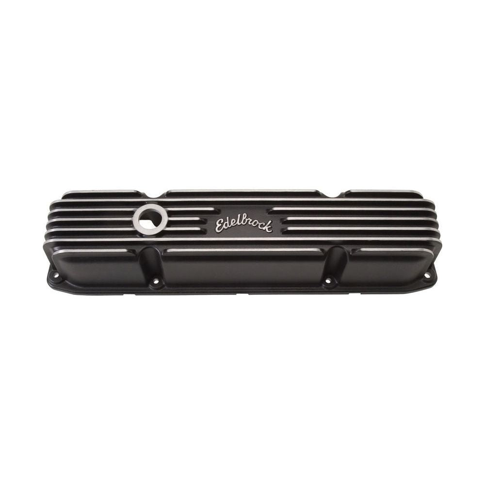 EDELBROCK BBM Classic Finned V/C's - Black - 41923