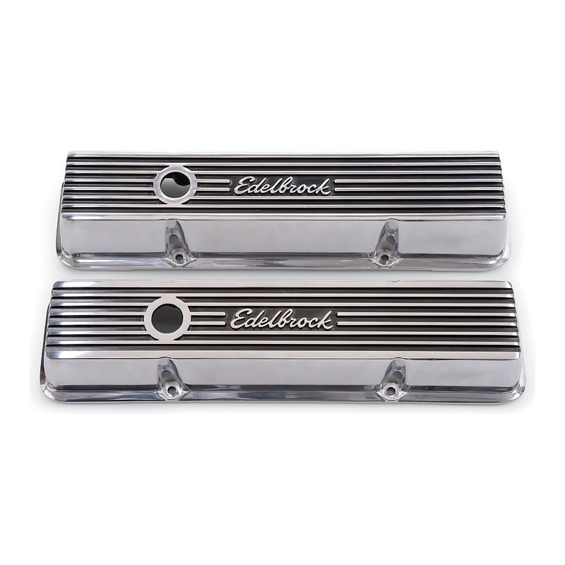 EDELBROCK Valve Cover Kit Elite II Series SBC Short - 4262