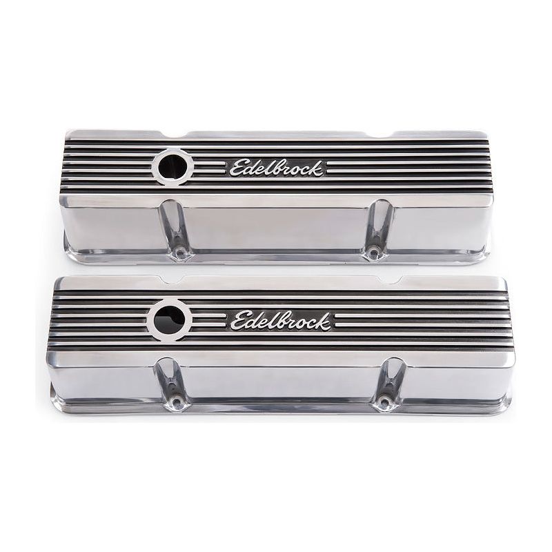 EDELBROCK Valve Cover Kit Elite II Series SBC Tall - 4263