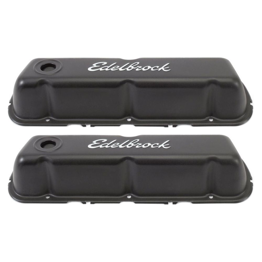 EDELBROCK Valve Cover Kit SBF Signature Series Black - 4603