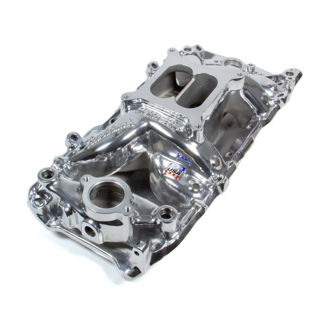 EDELBROCK BBC Performer RPM A/G Manifold- O/P- Polished - 75611