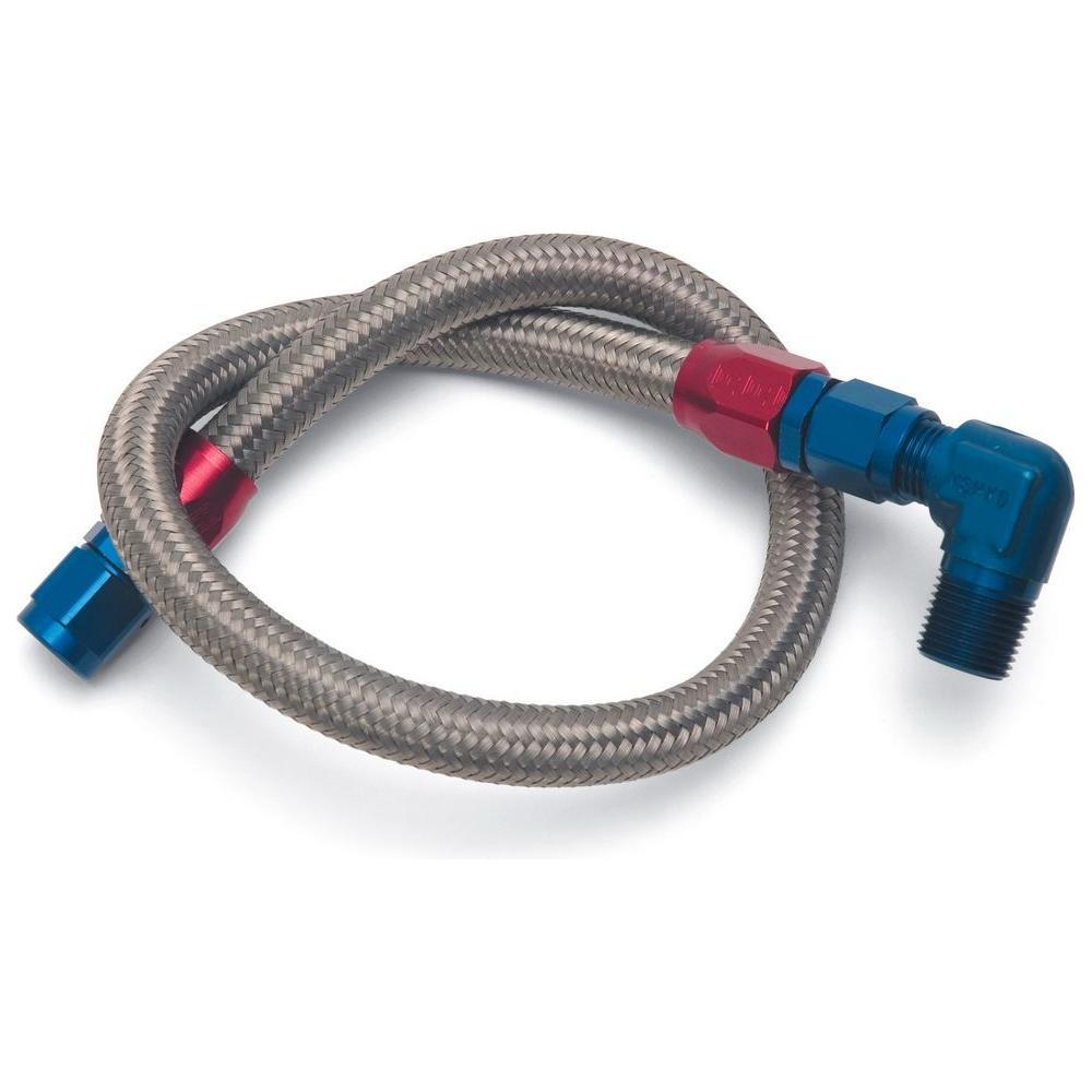 EDELBROCK SBC S/S Braided Fuel Line Kit - 8123