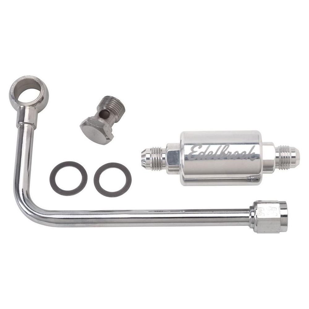 EDELBROCK Polished Fuel Line & Filter Kit - 8131