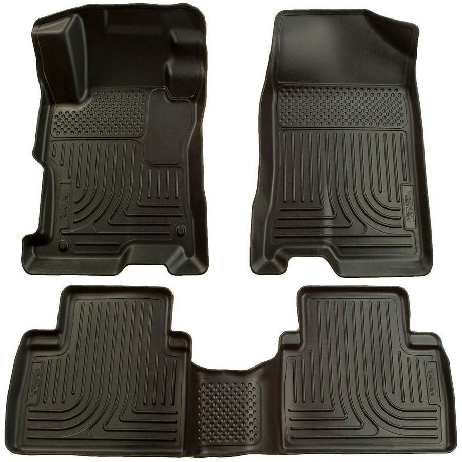 HUSKY LINERS 98441 - 12-13 Honda Civic Front/ 2nd Floor Liners Black