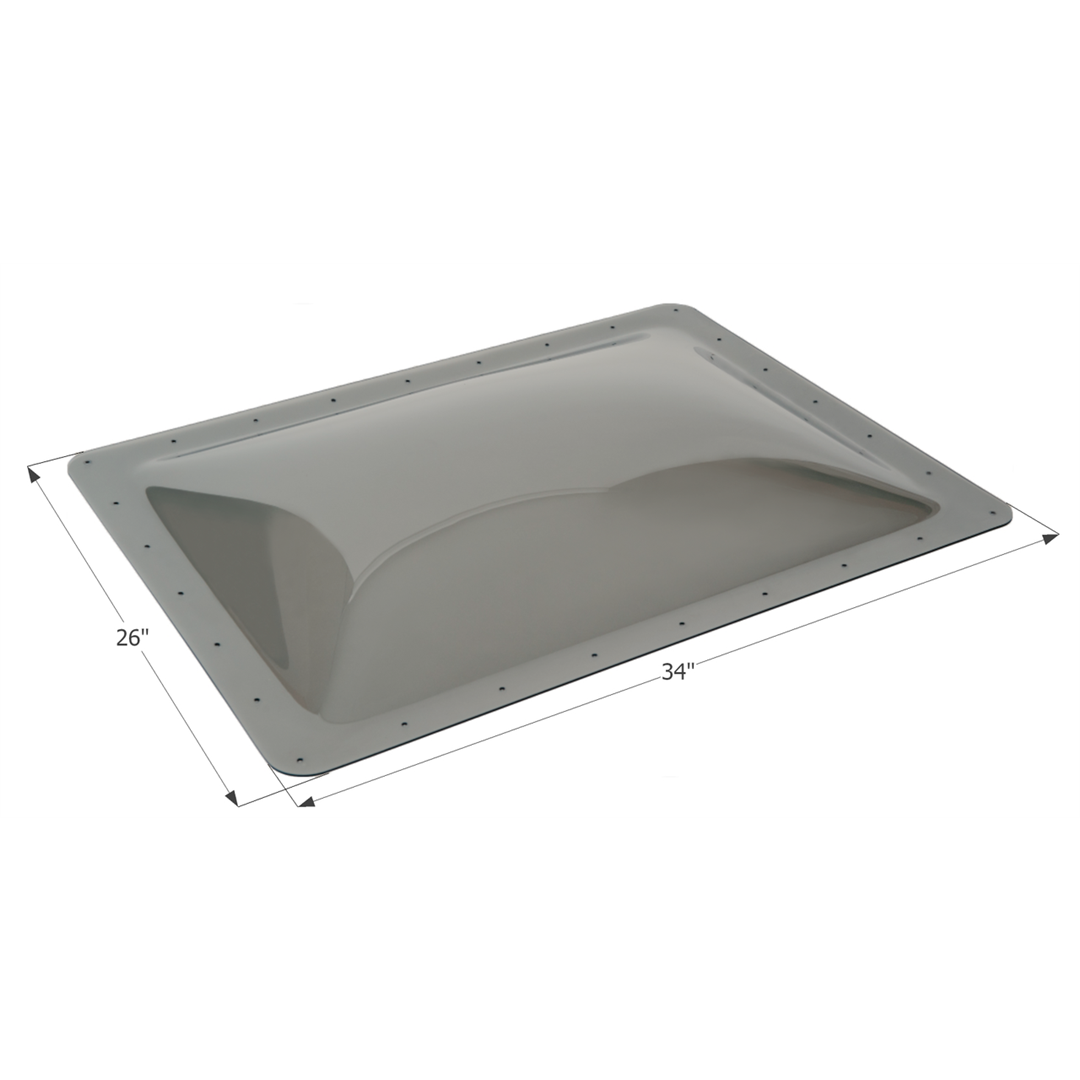 Icon 12122 - 26"W x 34"L Smoke Rectangular Outer Skylight