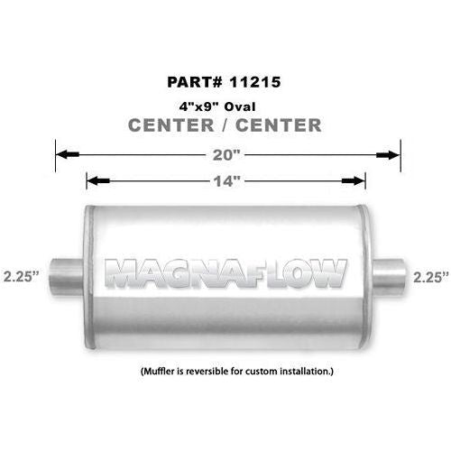 MAGNAFLOW 11215 - Stainless Muffler 2.25in. Center In/Out