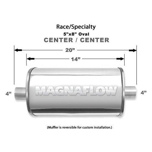 MAGNAFLOW 14153 - Stainless Race Muffler 4in In/Out