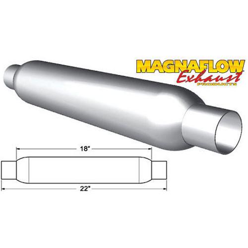 MAGNAFLOW 18129 - Glass Pack Muffler 3in Aluminized Small