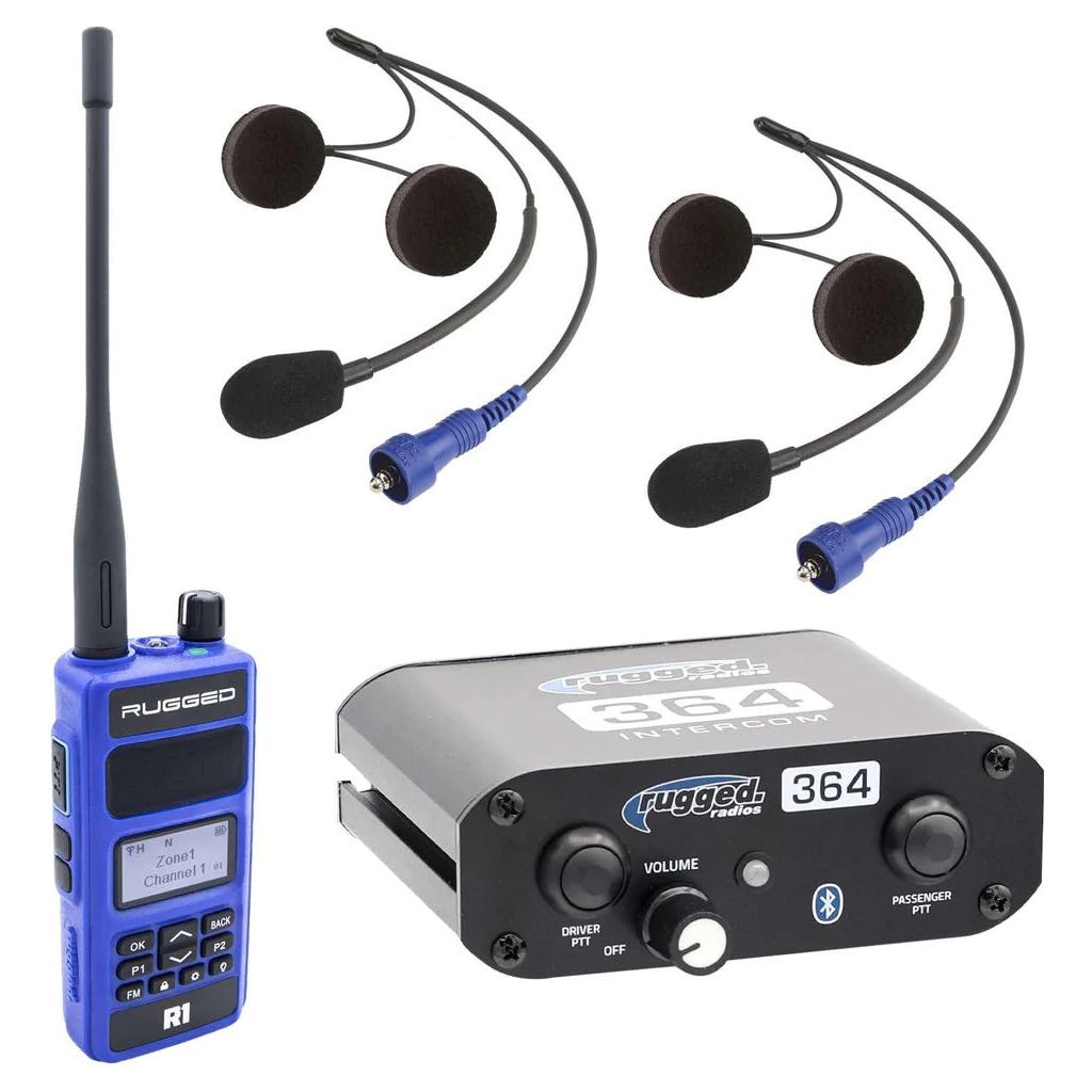 RUGGED RADIOS 364-2P-HK-R1 - Intercom Kit / Bluetooth w/Helmet Kits R1 Radio