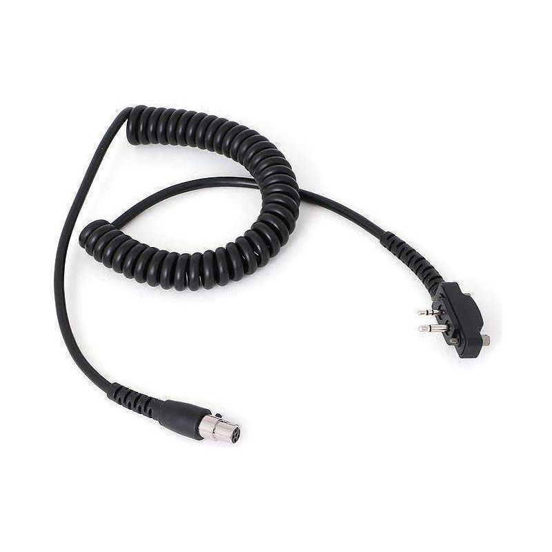 RUGGED RADIOS CC-ICOM-B - Cord Coiled Headset to Radio ICOM Bolt-On 2 Pin