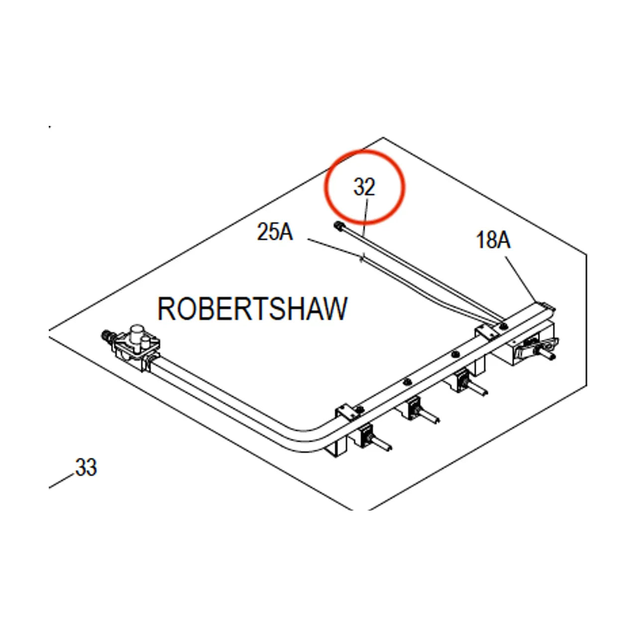 Suburban Mfg 521089 -  Range Robertshaw Orifice Holder/Oven Tube Assembly