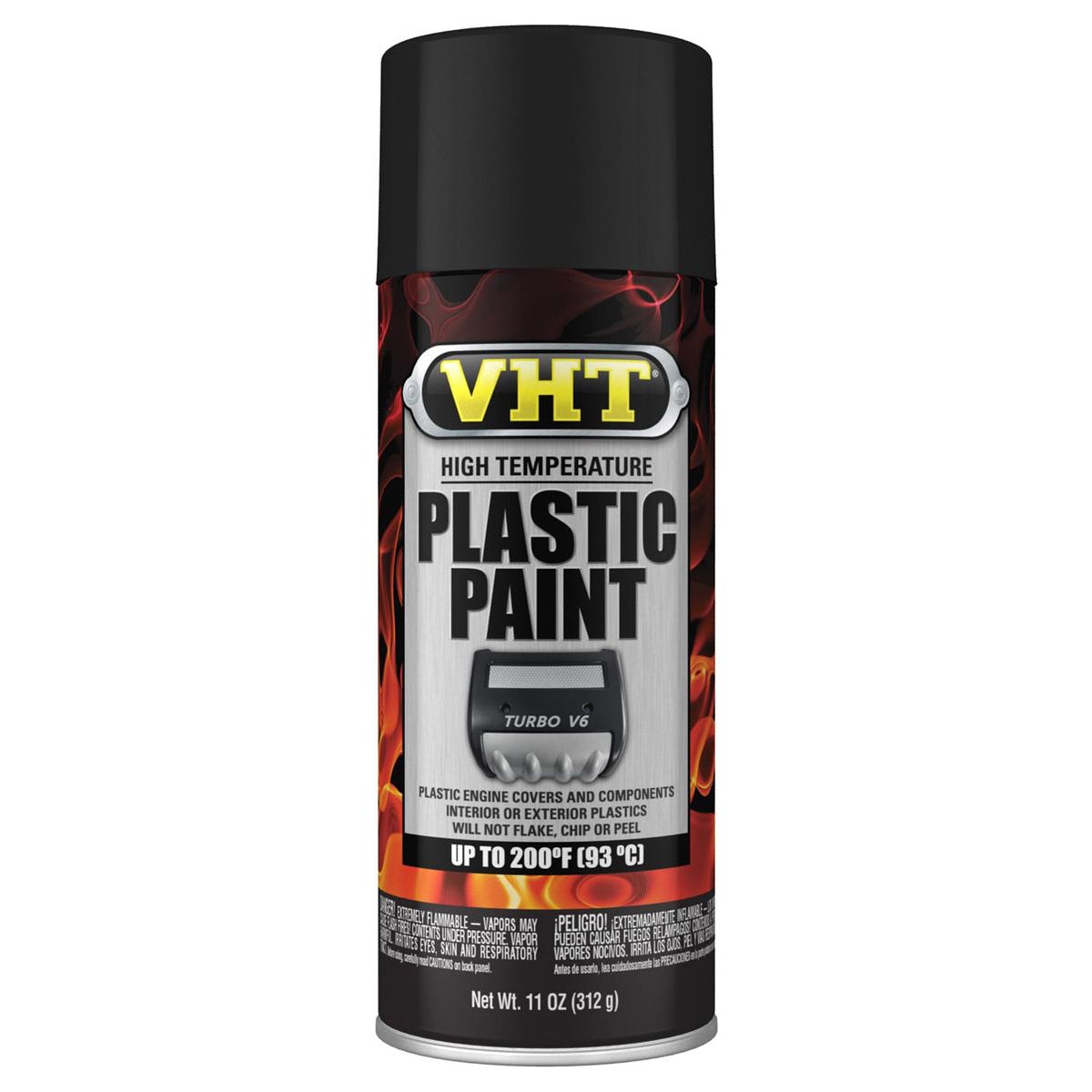 VHT SP820 - High Temperture Plastic Paint Matte Black 11oz.