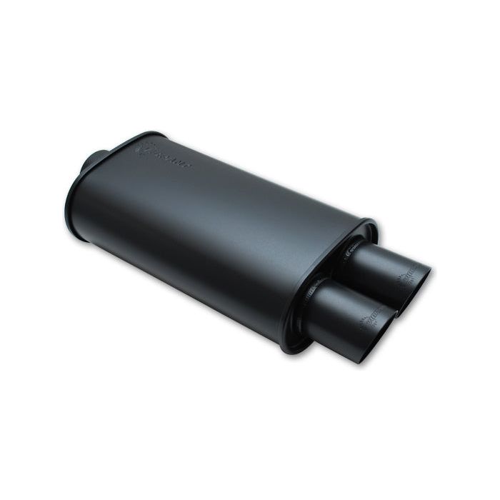 VIBRANT PERFORMANCE 1148 - STREETPOWER FLAT BLACK O val Muffler w/Dual Tips