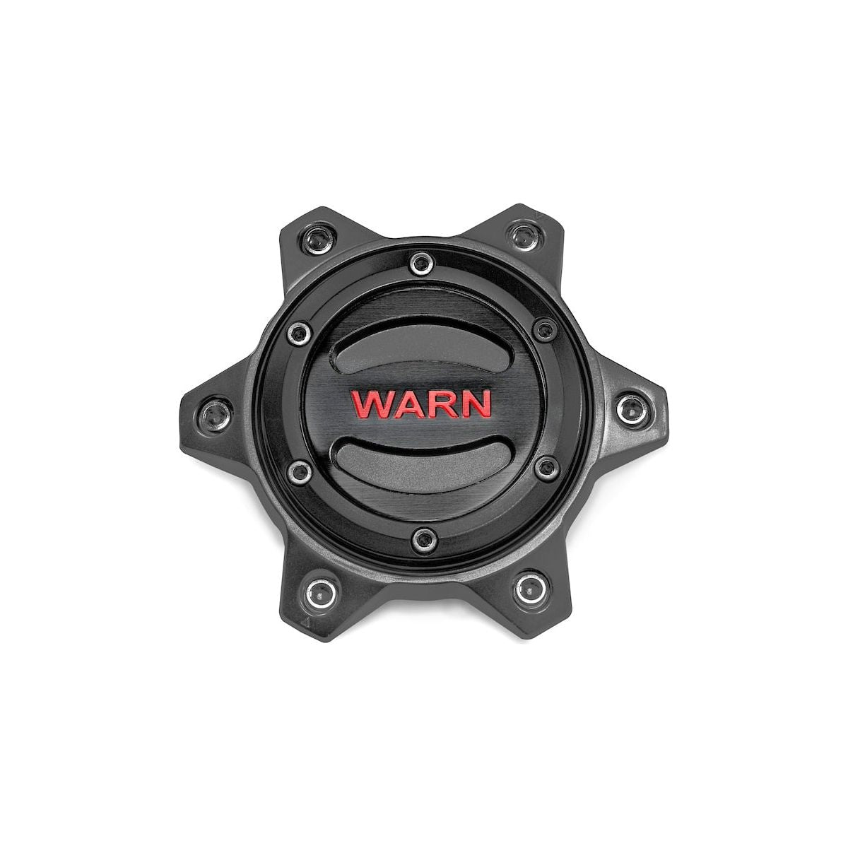 WARN 104483 - 6 Lug Wheel Center Cap Black and Red