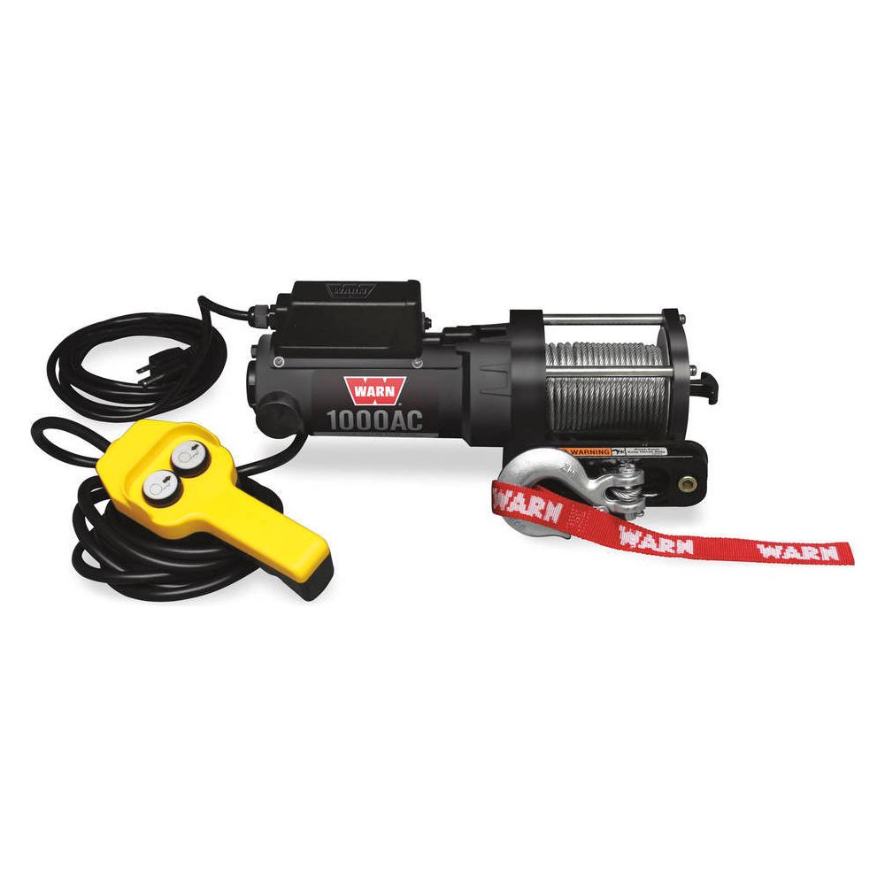WARN 80010 - 120V AC Electric Winch 1000lb Wire Rope