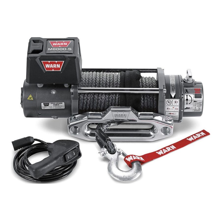 WARN 87800 - M8000-S Winch with Syhthetic Rope 8000#