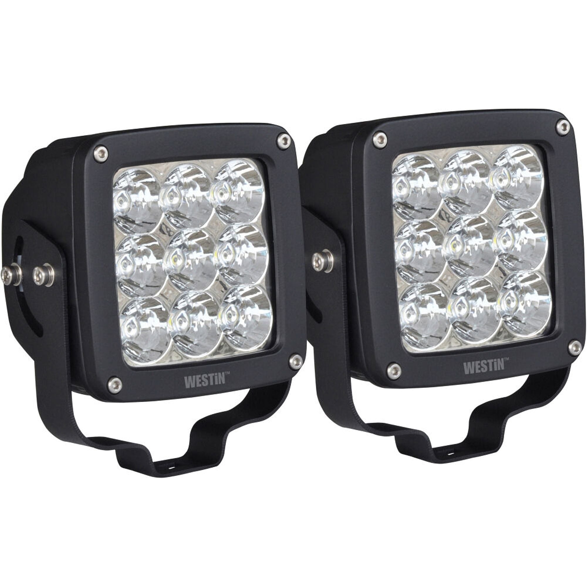 WESTIN 09-12219A-PR - Axis LED Auxiliary Light Square Spot Pattern Pair