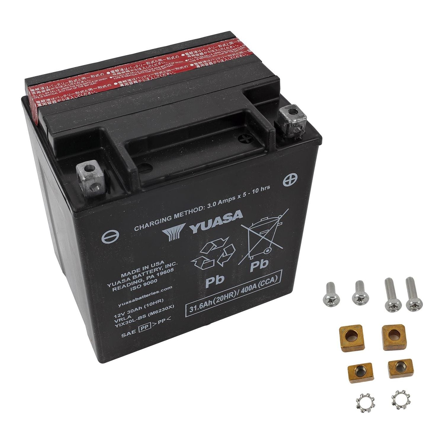 Yuasa AGM High Performance Maintenance-Free Batteries YUAM6230X