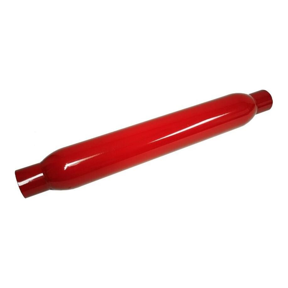 Dynomax 24214 Thrush Glass Pack Round Muffler Red Steel Center Inlet/Outlet 2.5"