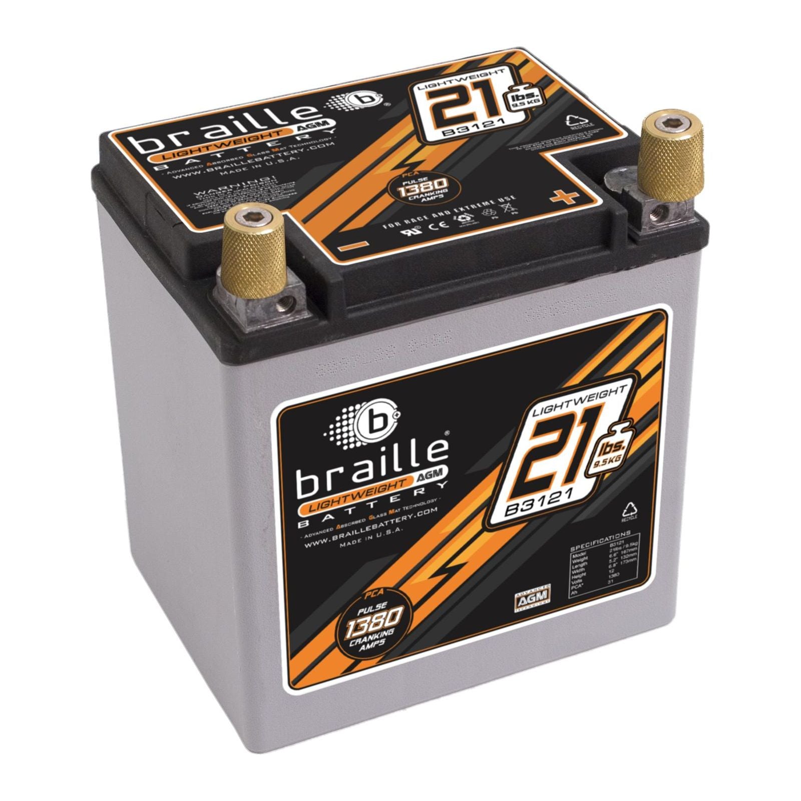 Braille Battery No-Weight Standard Batteries B3121