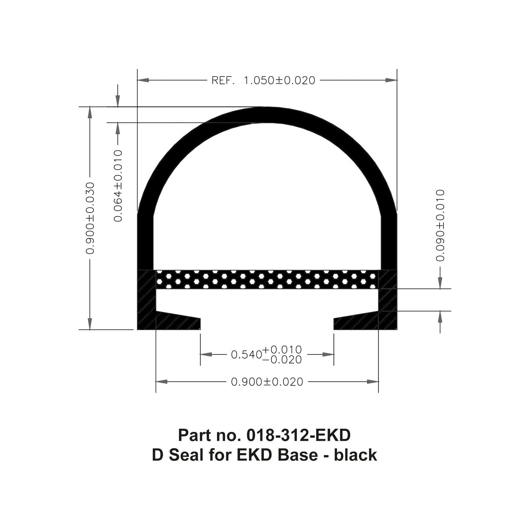 AP Products 018-312-EKD D Seal for EKD Base Black 1" x 15/16" x 35' - Auto Parts Finder - Parts Ghoul