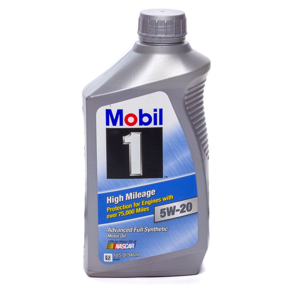 Mobil 1 High Mileage Full Synthetic Engine Oil 5W-20 1 Quart 120455