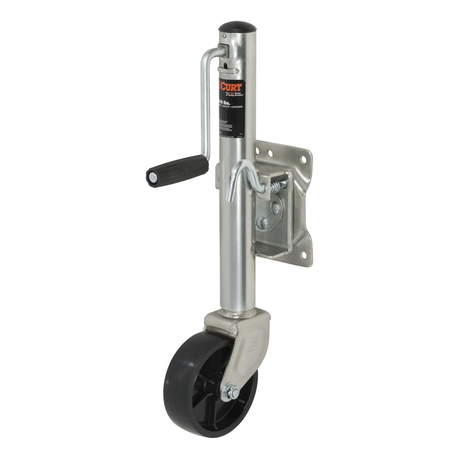 Curt 10in 1,200lbs Travel Marine Jack with 6in Wheel 28112