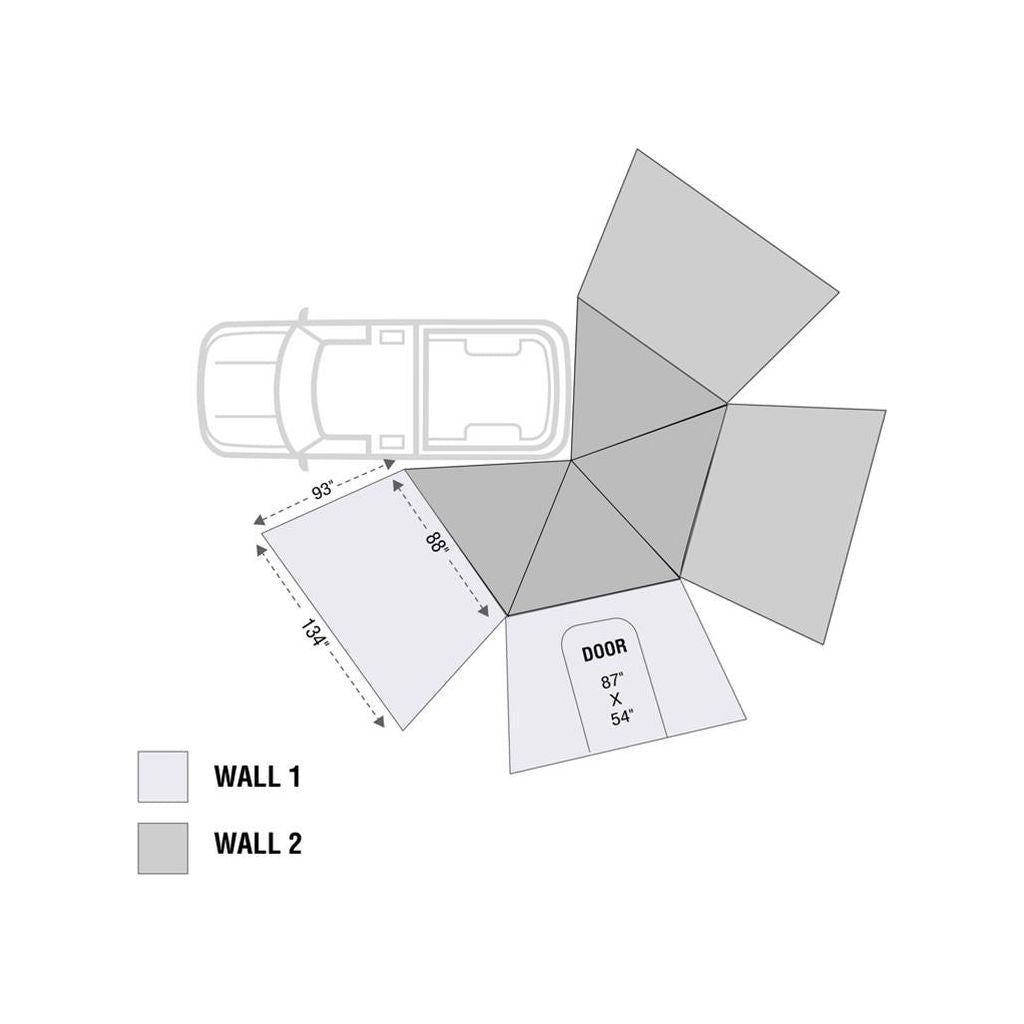 Overland Vehicle Systems Driver Side Wall 1 for Use with Nomadic 270 Awning 18299909