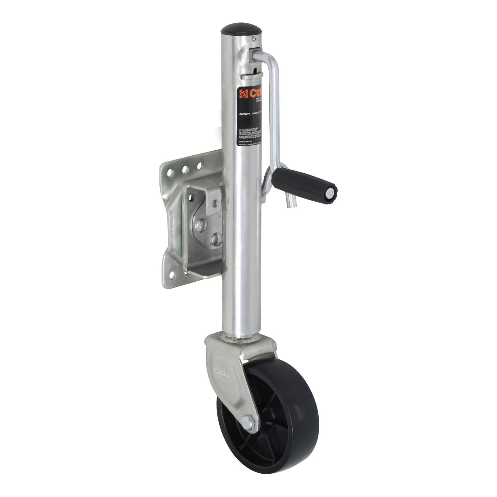 Curt 10in 1,200lbs Travel Marine Jack with 6in Wheel 28112