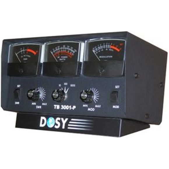 Dosy TB-3001P 1,000 Watt SWR/Mod/Watt Meter with Black Meter CB & 10 Mtr